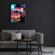 Carica l'immagine nel visualizzatore di Gallery, Diamond Painting - Tramonto su un'isola paradisiaca