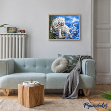 Carica l'immagine nel visualizzatore di Gallery, Diamond Painting - Tigre bianca minacciosa