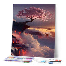 Carica l'immagine nel visualizzatore di Gallery, Diamond Painting - Ciliegio in Fiore su un Mare di Nuvole