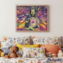 Carica l'immagine nel visualizzatore di Gallery, Diamond Painting - Statua di Buddha davanti a un grande albero