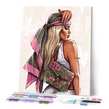 Carica l'immagine nel visualizzatore di Gallery, Diamond Painting - Profilo di Donna con Foulard