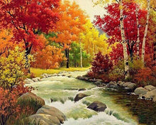 Carica l'immagine nel visualizzatore di Gallery, Diamond Painting - Fiume In Autunno