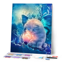 Carica l'immagine nel visualizzatore di Gallery, Diamond Painting - Gatto curioso e fiore magico