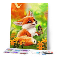 Carica l'immagine nel visualizzatore di Gallery, Diamond Painting - Volpina E Farfalla
