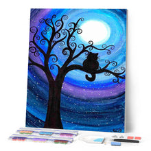 Carica l'immagine nel visualizzatore di Gallery, Diamond Painting - Gatto sul ramo di notte