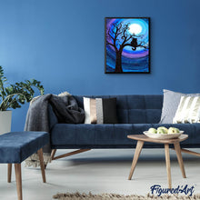 Carica l'immagine nel visualizzatore di Gallery, Diamond Painting - Gatto sul ramo di notte