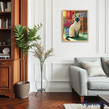 Carica l'immagine nel visualizzatore di Gallery, Diamond Painting - Gatto con gli occhi blu