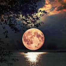 Carica l'immagine nel visualizzatore di Gallery, Diamond Painting - Bordo Dell'Acqua E Luna Piena