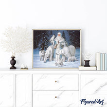 Carica l'immagine nel visualizzatore di Gallery, Diamond Painting - Pupazzo Di Neve E Animali Della Foresta