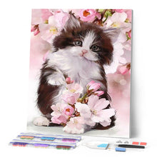 Carica l'immagine nel visualizzatore di Gallery, Diamond Painting - Gatto E Fiori