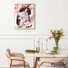 Carica l'immagine nel visualizzatore di Gallery, Diamond Painting - Gatto E Fiori