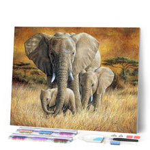 Carica l'immagine nel visualizzatore di Gallery, Diamond Painting - Famiglia Di Elefanti