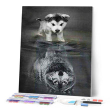 Carica l'immagine nel visualizzatore di Gallery, Diamond Painting - Riflesso Di Cane E Lupo