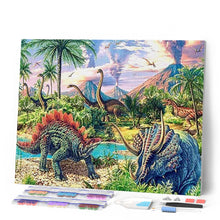 Carica l'immagine nel visualizzatore di Gallery, Diamond Painting - Dinosauri E Paesaggio