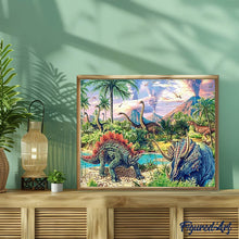 Carica l'immagine nel visualizzatore di Gallery, Diamond Painting - Dinosauri E Paesaggio