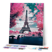 Carica l'immagine nel visualizzatore di Gallery, Diamond Painting - Torre Eiffel E Fiori