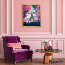 Carica l'immagine nel visualizzatore di Gallery, Diamond Painting - Torre Eiffel E Fiori