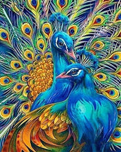 Carica l'immagine nel visualizzatore di Gallery, Diamond Painting - Coppia Di Pavoni