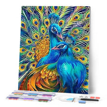 Carica l'immagine nel visualizzatore di Gallery, Diamond Painting - Coppia Di Pavoni