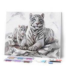 Carica l'immagine nel visualizzatore di Gallery, Diamond Painting - Tigri Nella Neve