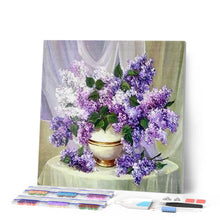 Carica l'immagine nel visualizzatore di Gallery, Diamond Painting - Vaso Di Fiori Viola