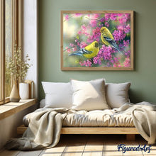 Carica l'immagine nel visualizzatore di Gallery, Diamond Painting - Uccelli Con Ramo Fiorito