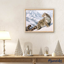 Carica l'immagine nel visualizzatore di Gallery, Diamond Painting - Leopardo Delle Nevi