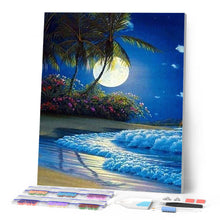 Carica l'immagine nel visualizzatore di Gallery, Diamond Painting - Luna Piena Sulla Spiaggia