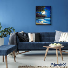 Carica l'immagine nel visualizzatore di Gallery, Diamond Painting - Luna Piena Sulla Spiaggia