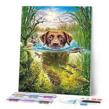 Carica l'immagine nel visualizzatore di Gallery, Diamond Painting - Cane Nel Torrente