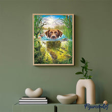Carica l'immagine nel visualizzatore di Gallery, Diamond Painting - Cane Nel Torrente