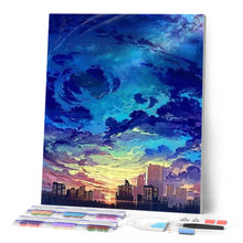 Carica l'immagine nel visualizzatore di Gallery, Diamond Painting - Città Con Cielo Infinito