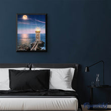 Carica l'immagine nel visualizzatore di Gallery, Diamond Painting - Faro E Luna Piena