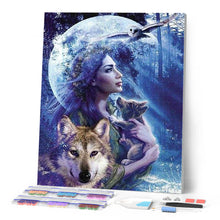 Carica l'immagine nel visualizzatore di Gallery, Diamond Painting - Donne E Lupo