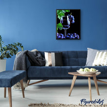 Carica l'immagine nel visualizzatore di Gallery, Diamond Painting - Grappolo D'Uva E Vino