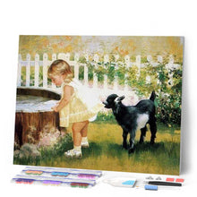 Carica l'immagine nel visualizzatore di Gallery, Diamond Painting - Bambina Con Cane