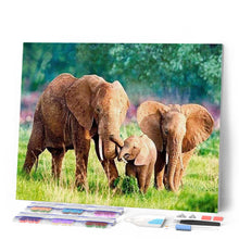 Carica l'immagine nel visualizzatore di Gallery, Diamond Painting - La Famiglia Di Elefanti