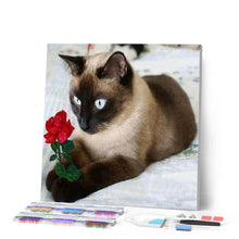 Carica l'immagine nel visualizzatore di Gallery, Diamond Painting - Gatto Romantico