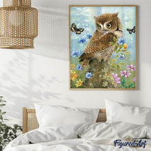 Carica l'immagine nel visualizzatore di Gallery, Diamond Painting - Gufo E Farfalle