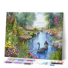 Carica l'immagine nel visualizzatore di Gallery, Diamond Painting - Cigni Neri