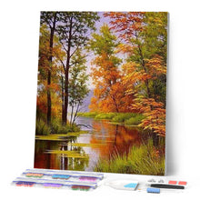 Carica l'immagine nel visualizzatore di Gallery, Diamond Painting - Lago In Autunno
