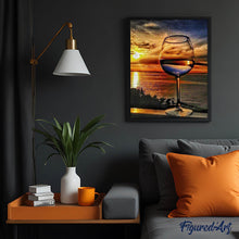 Carica l'immagine nel visualizzatore di Gallery, Diamond Painting - Vetro E Mare All'Orizzonte