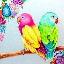 Carica l'immagine nel visualizzatore di Gallery, Diamond Painting - Parrocchetti Colorati
