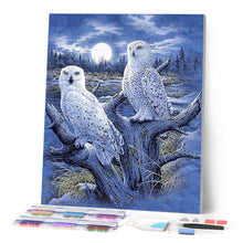 Carica l'immagine nel visualizzatore di Gallery, Diamond Painting - Gufi E Luna