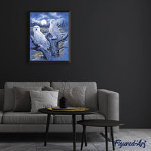 Carica l'immagine nel visualizzatore di Gallery, Diamond Painting - Gufi E Luna