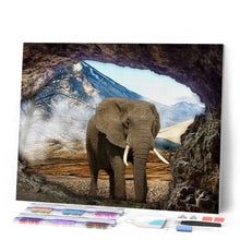 Carica l'immagine nel visualizzatore di Gallery, Diamond Painting - Vista Dell'Elefante