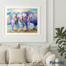 Carica l'immagine nel visualizzatore di Gallery, Diamond Painting - Elefanti In Amore