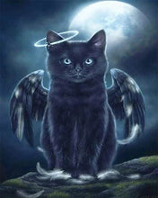 Carica l'immagine nel visualizzatore di Gallery, Diamond Painting - Gatto Nero Angelico