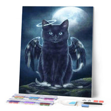 Carica l'immagine nel visualizzatore di Gallery, Diamond Painting - Gatto Nero Angelico