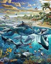Carica l'immagine nel visualizzatore di Gallery, Diamond Painting - Pesce E Delfini